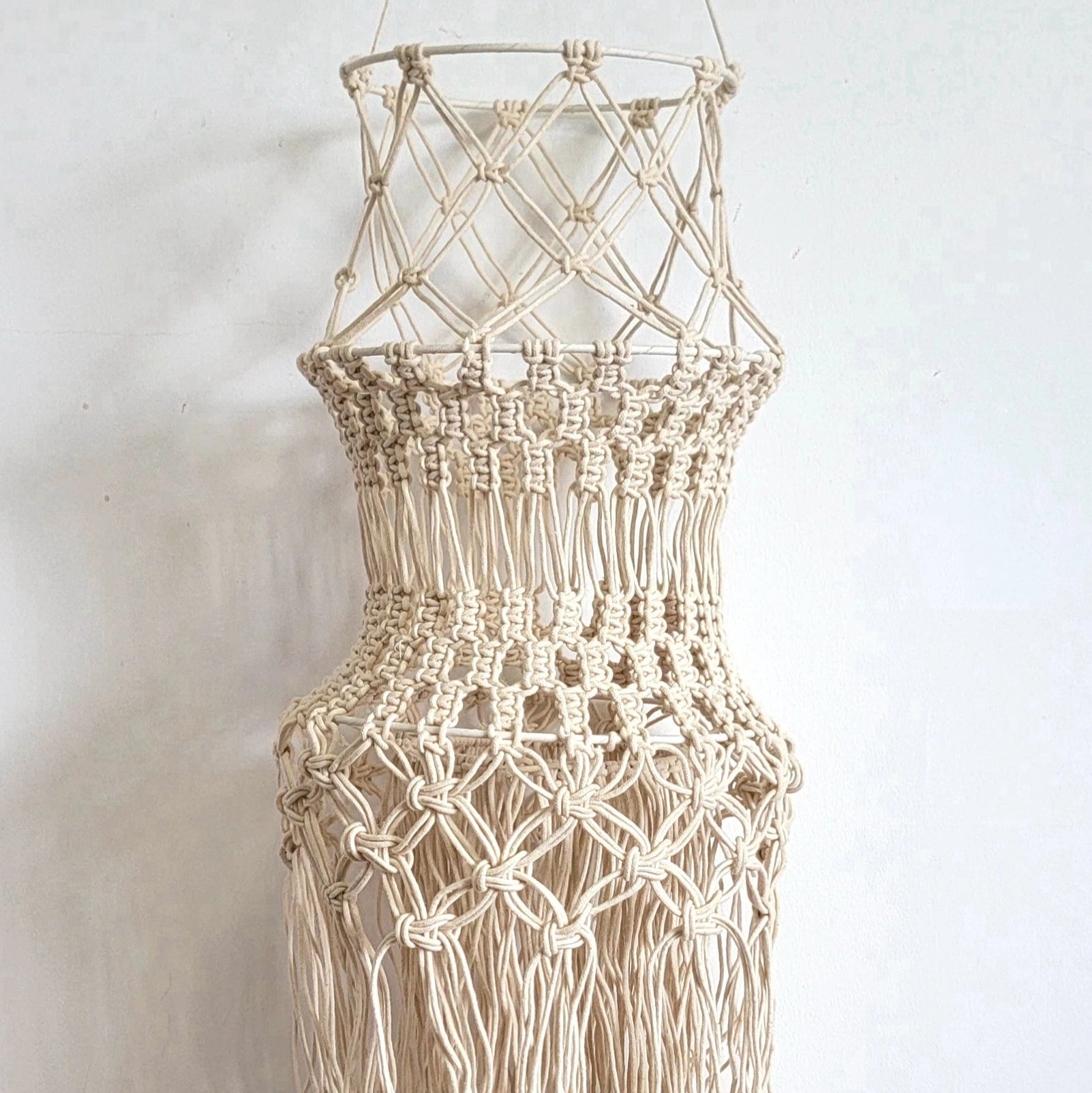 Suspension macramé tressée bohème