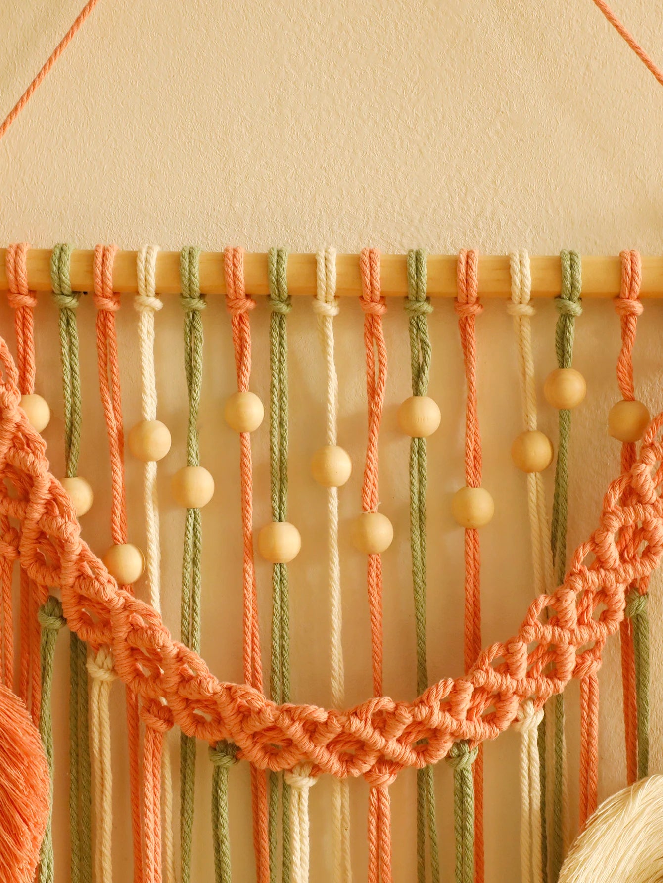 Macramé Mural Bohème Feuilles Tressées