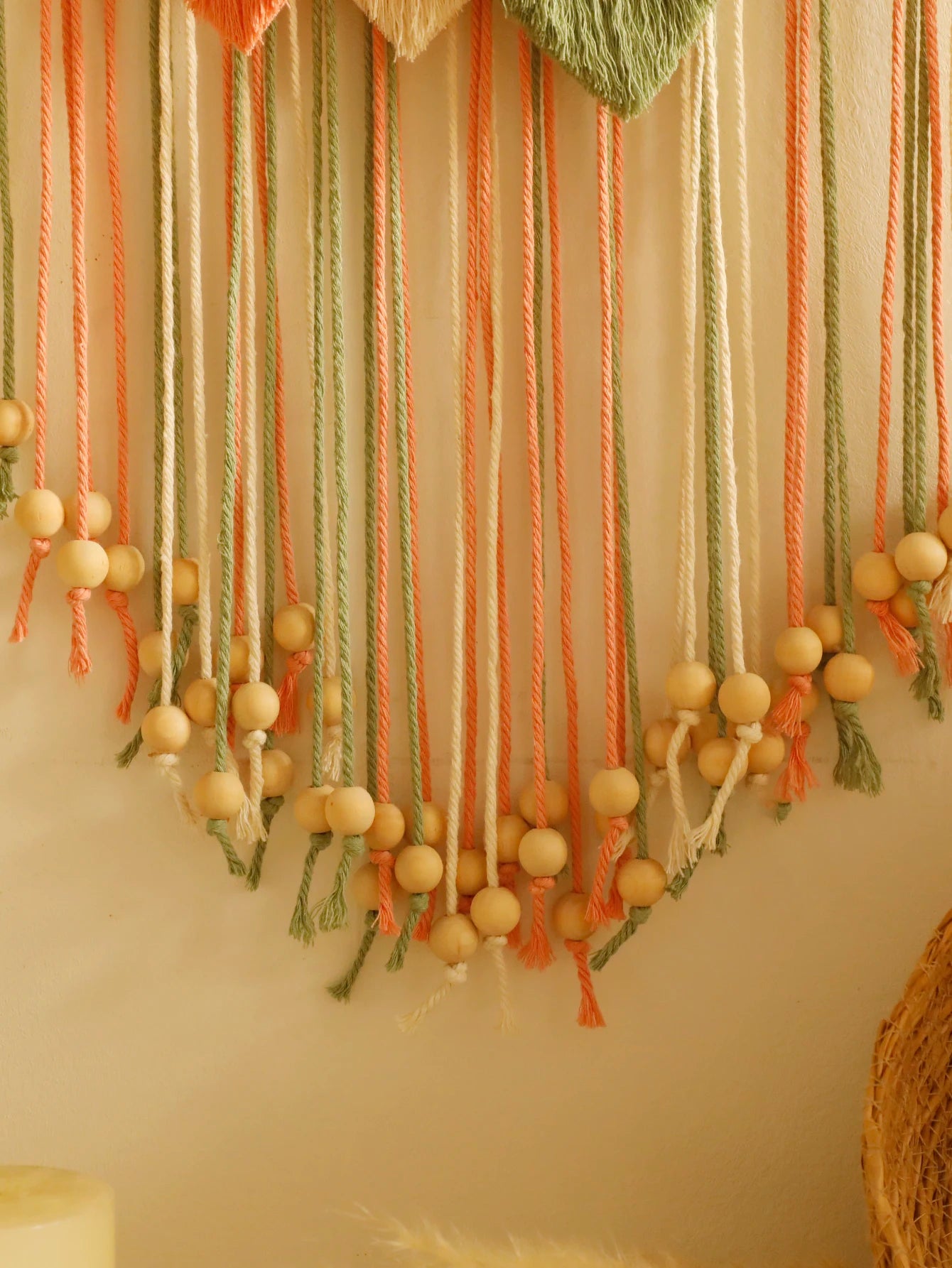 Macramé Mural Bohème Feuilles Tressées