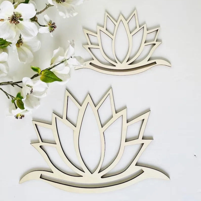Macramé mural lotus bohème blanc