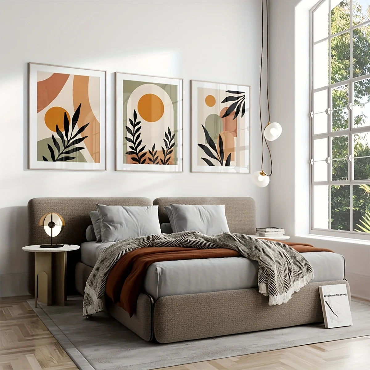 Affiches murales bohèmes abstraites (lot de 3)
