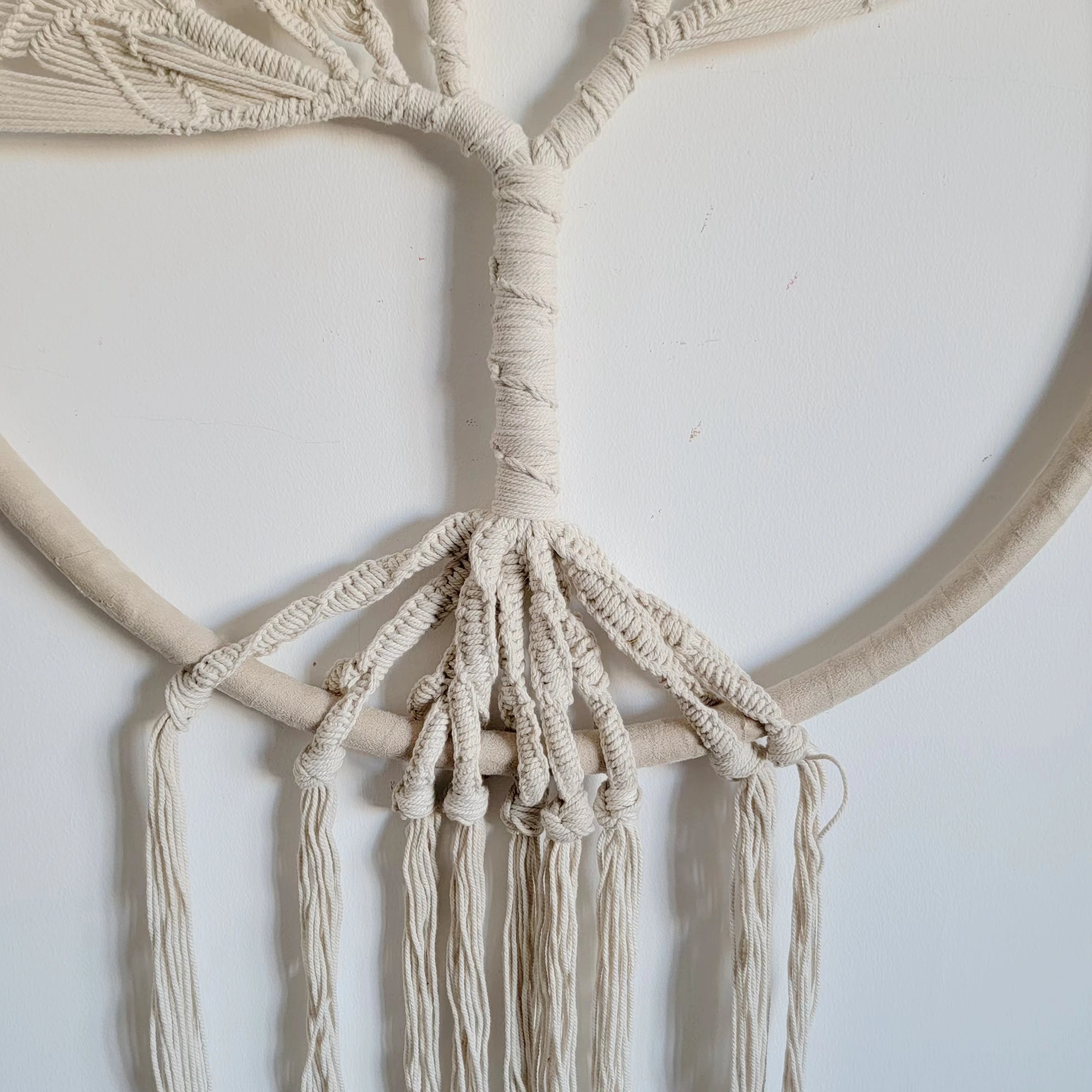 Macramé mural arbre de vie coton tressé