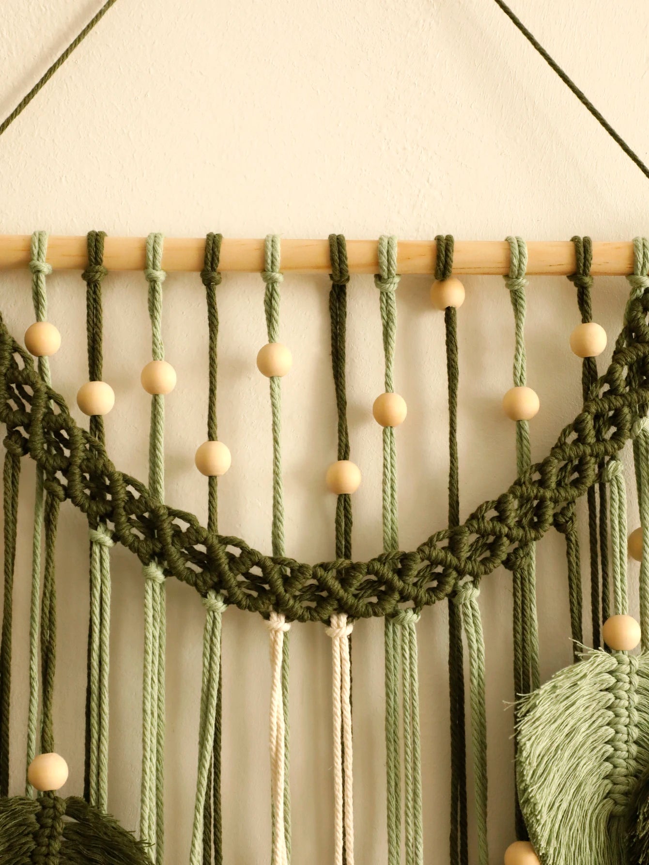 Macramé Mural Bohème Feuilles Tressées
